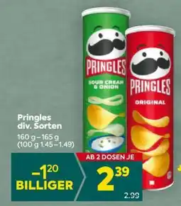 Billa Pringles div. Sorten Angebot