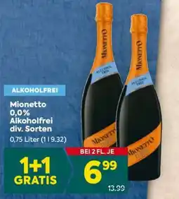 Billa Mionetto 0,0% Alkoholfrei div. Sorten Angebot