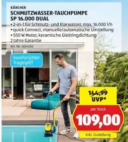 Hofer SCHMUTZWASSER-TAUCHPUMPE SP 16.000 DUAL Angebot