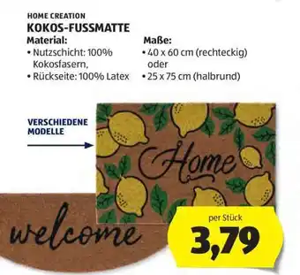 Hofer Kokos-Fußmatte Angebot