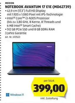 Hofer NOTEBOOK AVANTUM 17 E1E (MD62739) Angebot
