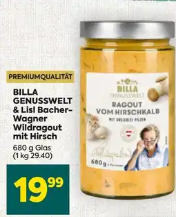 Billa Premiumqualität billa genusswelt & lisl bacher- wagner wildragout mit hirsch Angebot