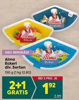 Billa Neu: bergkäse alma eckerl div. sorten Angebot