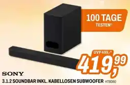 Expert Sony 3.1.2 soundbar inkl. kabellosen subwoofer htbd60 Angebot