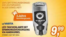 Expert Mvarta led-taschenlampe mit spannungsversorgung via handkurbel Angebot