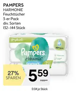 Bipa Pampers harmonie feuchttücher Angebot
