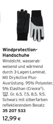 Tchibo Eduscho Windprotection handschuhe Angebot