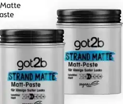 Bipa Schwarzkopf Got2b Strand Matte Surfer Look Matt-Paste Angebot