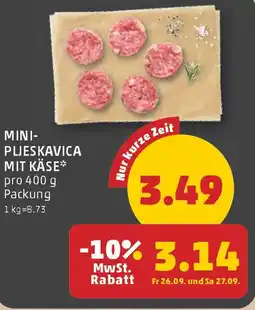 PENNY Mini- pljeskavica mit käse Angebot