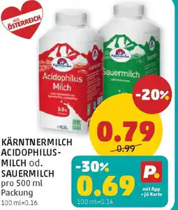 PENNY Kärntnermilch acidophilus- milch od. sauermilch Angebot