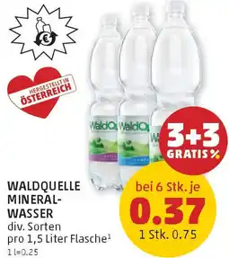 PENNY Waldquelle mineral- wasser Angebot