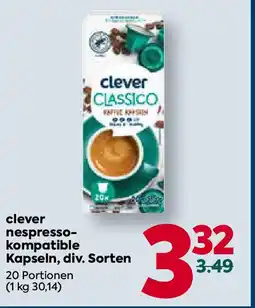 Billa Clever nespresso- kompatible kapseln, div. sorten Angebot
