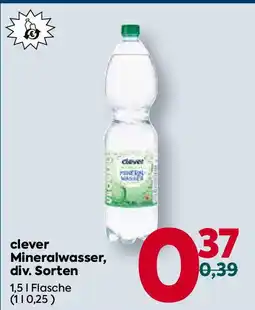 Billa Clever mineralwasser, div. sorten Angebot