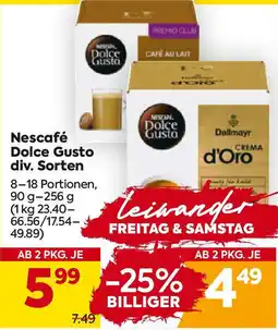 Billa Nescafé dolce gusto div. sorten Angebot