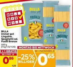 Billa Billa immer gut linguine, spaghetti od. fusilli bronze Angebot