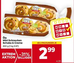 Billa Ölz mini schnecken schoko & creme Angebot