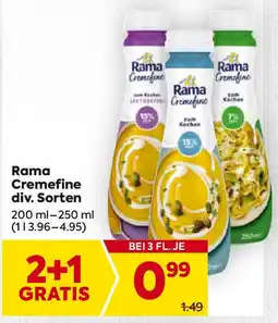 Billa Rama Cremefine div. sorten Angebot