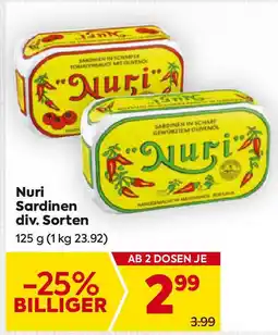 Billa Nuri sardinen div. sorten Angebot
