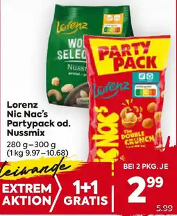 Billa Lorenz nic nac's partypack od. nussmix Angebot