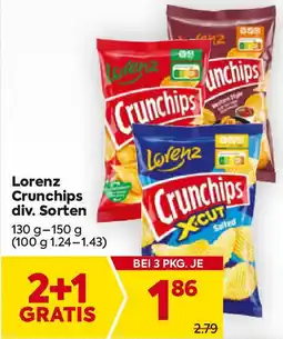 Billa Lorenz crunchips div. sorten Angebot