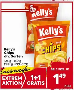Billa Kelly's chips div. sorten Angebot
