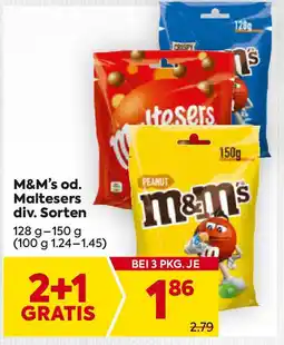 Billa M&m's od. maltesers div. sorten Angebot