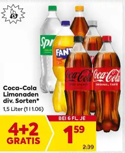 Billa Coca-cola limonaden div. sorten Angebot