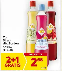 Billa Yo Sirup div. Sorten Angebot