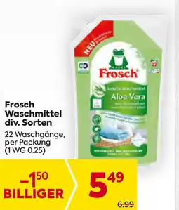 Billa Frosch waschmittel div. sorten Angebot