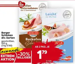 Billa Berger Schinken div. Sorten Angebot