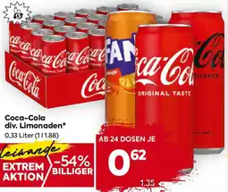Billa Coca-cola div. limonaden Angebot