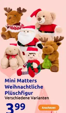 Action Mini Matters Weihnachtliche Plüschfigur Angebot