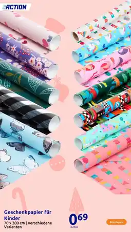 Action Geschenkpapier für kinder Angebot