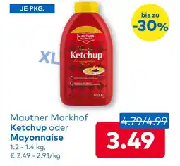 T&G Mautner Markhof Ketchup oder Mayonnaise Angebot