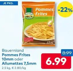 T&G Bauernland Pommes Frites oder Allumettes Angebot