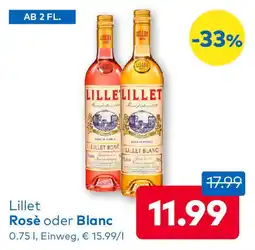 T&G Lillet Rosè oder Blanc Angebot