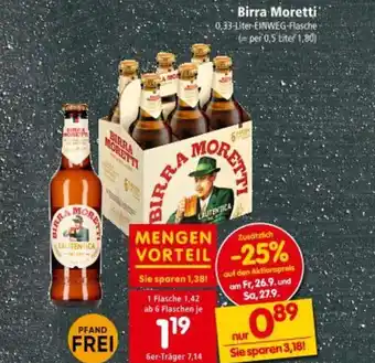 Interspar Birra moretti Angebot