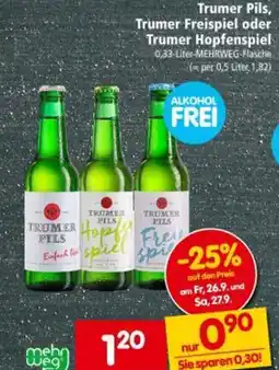 Interspar Trumer pils, trumer freispiel oder trumer hopfenspiel Angebot