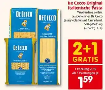 Interspar De Cecco Original Italienische Pasta Angebot