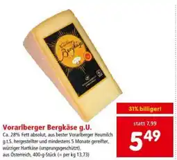 Interspar Vorarlberger Bergkäse g.U. Angebot