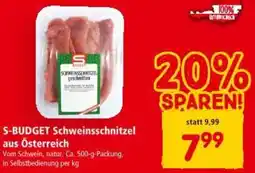 Interspar S-budget schweinsschnitzel aus österreich Angebot