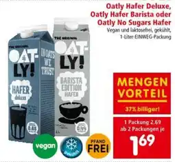 Interspar Oatly hafer deluxe, oatly hafer barista oder oatly no sugars hafer Angebot