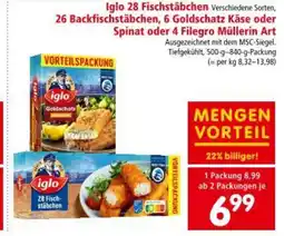 Interspar Iglo 28 Fischstäbchen Angebot