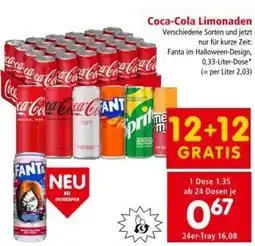 Interspar Coca-Cola Limonaden Angebot