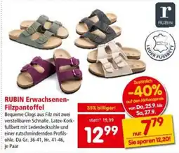 Interspar RUBIN Erwachsenen- Filzpantoffel Angebot
