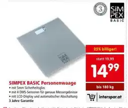 Interspar Simpex basic personenwaage Angebot