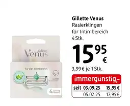 dm Gillette Venus Rasierklingen für Intimbereich Angebot