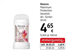 dm Rexona maximum protection Angebot