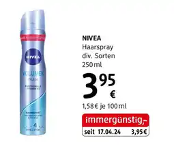 dm Nivea haarspray Angebot