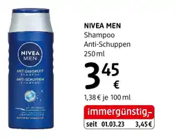 dm nivea men shampoo anti-schuppen Angebot